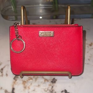 Preloved KATE SPADE red saffiano leather wristlet